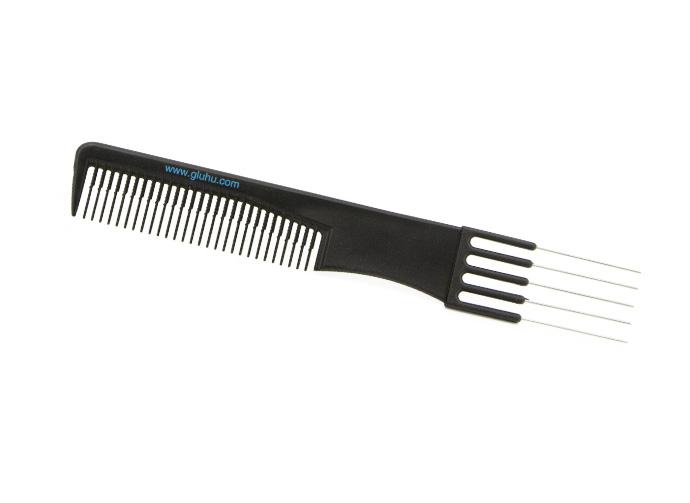  Fork Glue Comb The stainless steel teeth of the Fork Glue Comb are used to tab down the lace after adhesive is applied. The teeth are ideal to tab down the lace only without pushing down the hair of the wig.